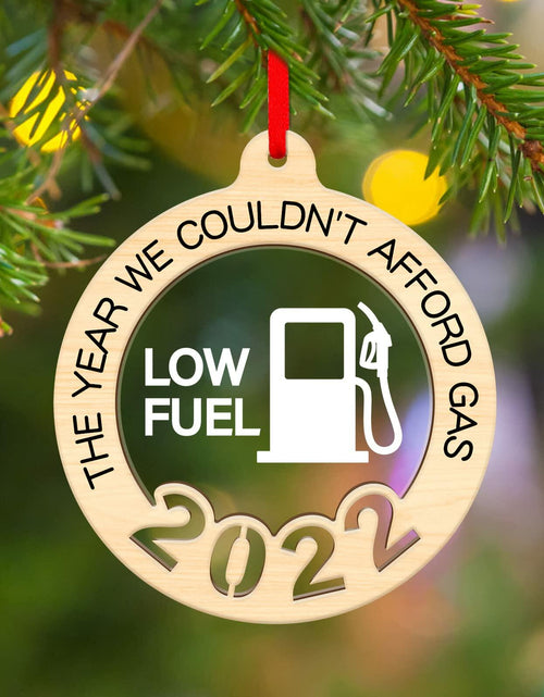 Load image into Gallery viewer, D4DREAM 2022 Funny Gas Christmas Tree Ornament Wooden Holiday Decor
