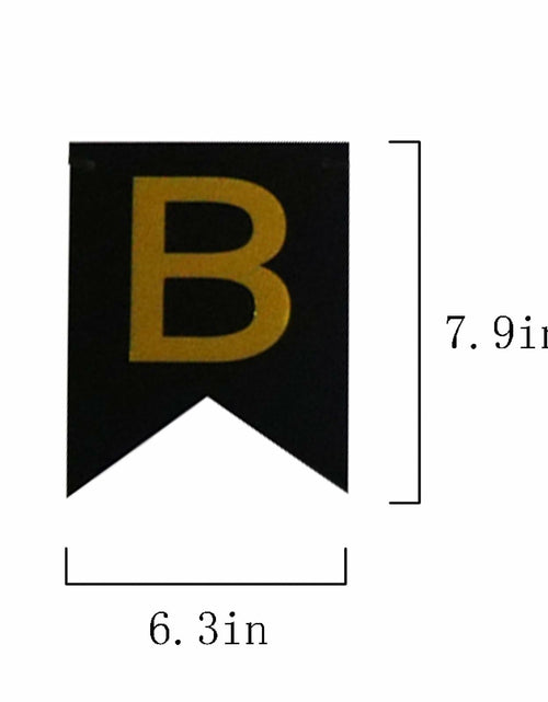 Load image into Gallery viewer, GLASNES Happy Birthday Banner Decoration Kit Black and Gold Party Supplies
