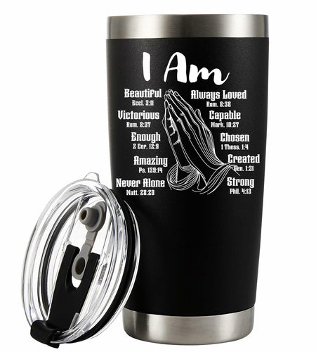 Panvola Vacuum Insulated Tumbler Stainless Steel 20oz Black