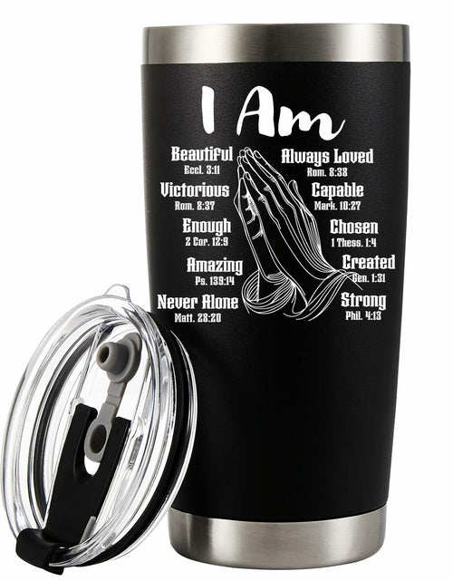 Load image into Gallery viewer, Panvola Vacuum Insulated Tumbler Stainless Steel 20oz Black
