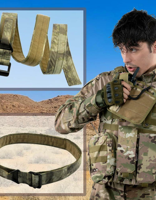Load image into Gallery viewer, Tactical Belt Men Adjustable Loop Inner Duty Waist Gear Purple Camo
