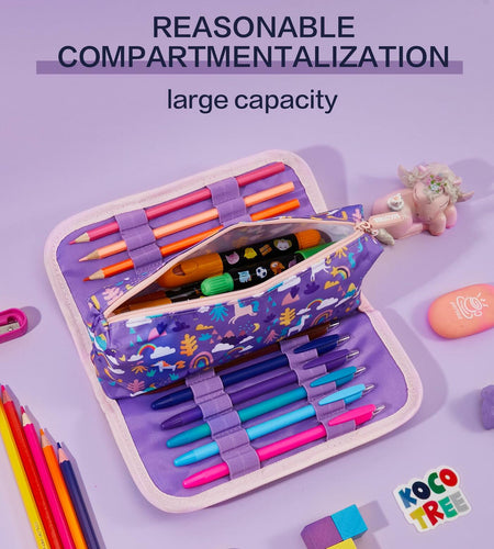 NPNGMYR Large Capacity Pencil Case Multi-Slot Organizer Bag for Girls Teens