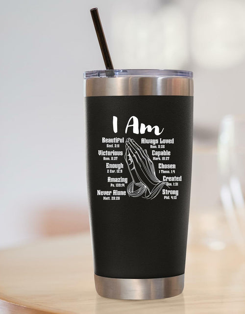 Load image into Gallery viewer, Panvola Vacuum Insulated Tumbler Stainless Steel 20oz Black
