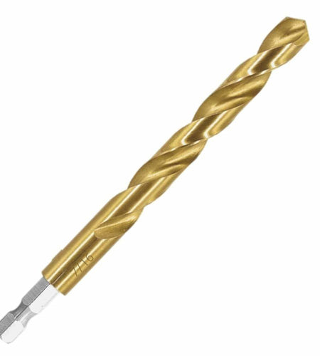 TIANZONE 1/8 Hex Shank Titanium HSS Drill Bits Set 10Pc Quick Change