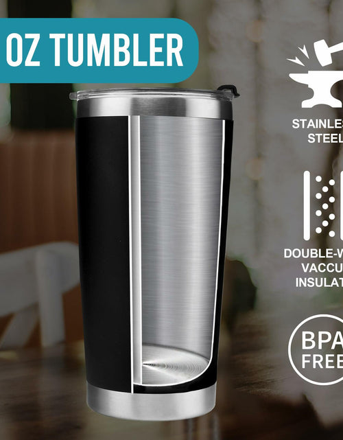 Load image into Gallery viewer, Panvola Vacuum Insulated Tumbler Stainless Steel 20oz Black
