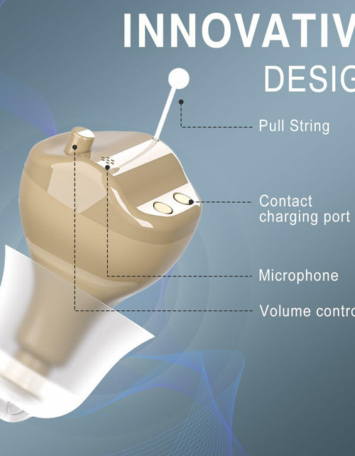Load image into Gallery viewer, OTC Rechargeable Hearing Aids for Seniors Noise Cancellation Beige
