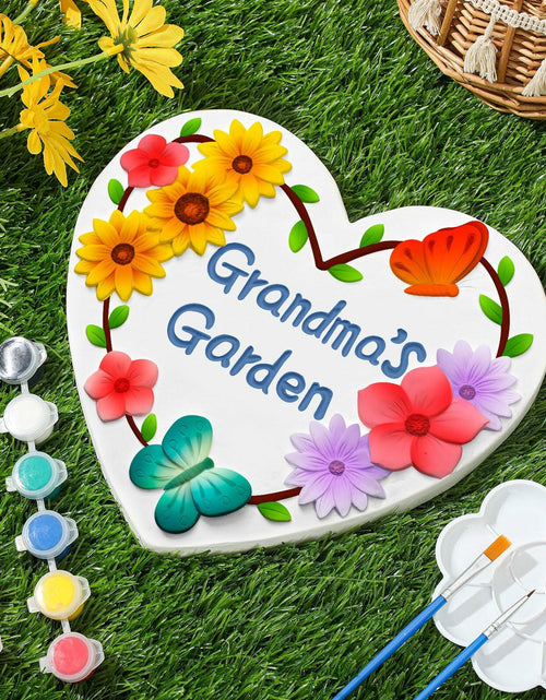 Load image into Gallery viewer, Juexica Grandma's Garden Stepping Stone DIY Paint Kit 10.4 Inch
