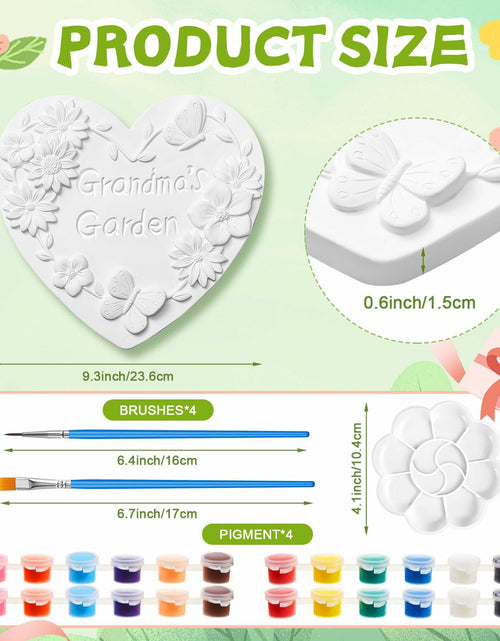 Load image into Gallery viewer, Juexica Grandma's Garden Stepping Stone DIY Paint Kit 10.4 Inch
