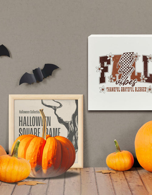 Load image into Gallery viewer, Ty-mh-019 Retro Fall Thanksgiving Wooden Box Sign 5x5 Inches
