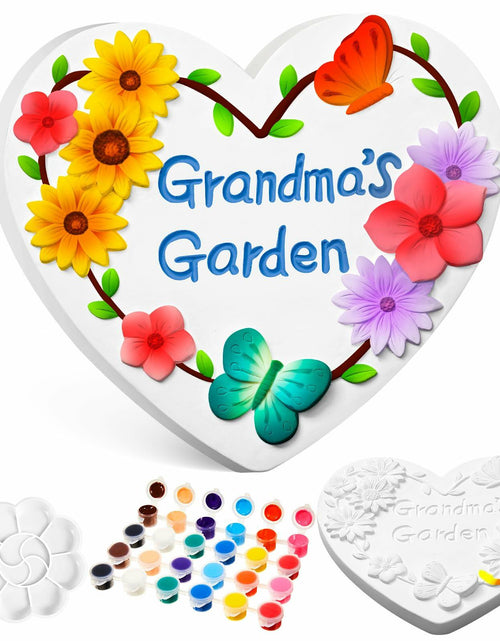 Load image into Gallery viewer, Juexica Grandma's Garden Stepping Stone DIY Paint Kit 10.4 Inch
