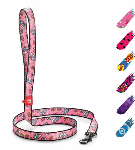 WAUDOG Nylon Dog Leash Heavy Duty 4 Ft for Small & Medium Dogs