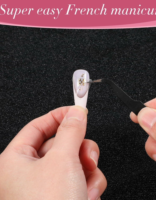 Load image into Gallery viewer, Lnngub Nail Art Stickers French Gradient Stripes White 12 Sheets
