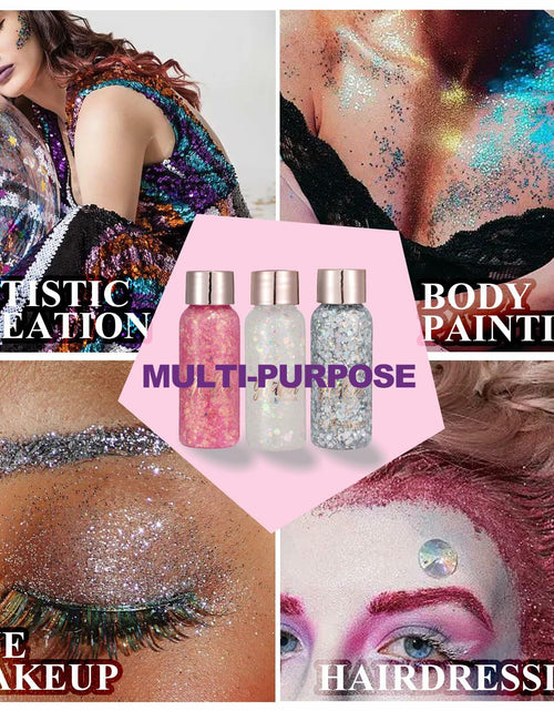 Load image into Gallery viewer, Fluffy Feather Boas with Body Face Glitter Gel Pink Party Favors Decor
