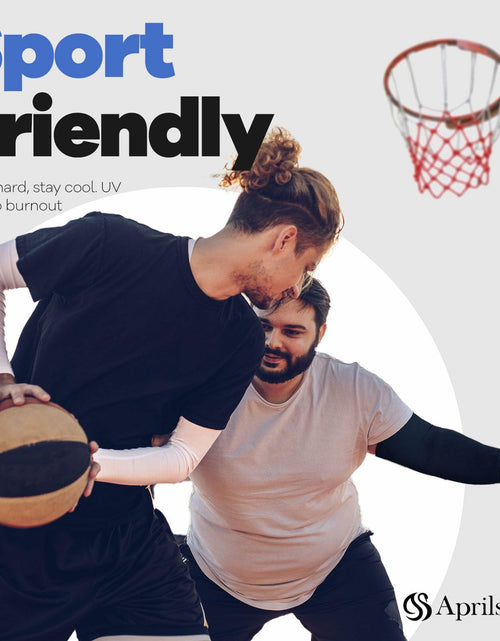 Load image into Gallery viewer, Aprilswan UV Sun Protection Arm Sleeves Non Slip Compression Black 1 Pair
