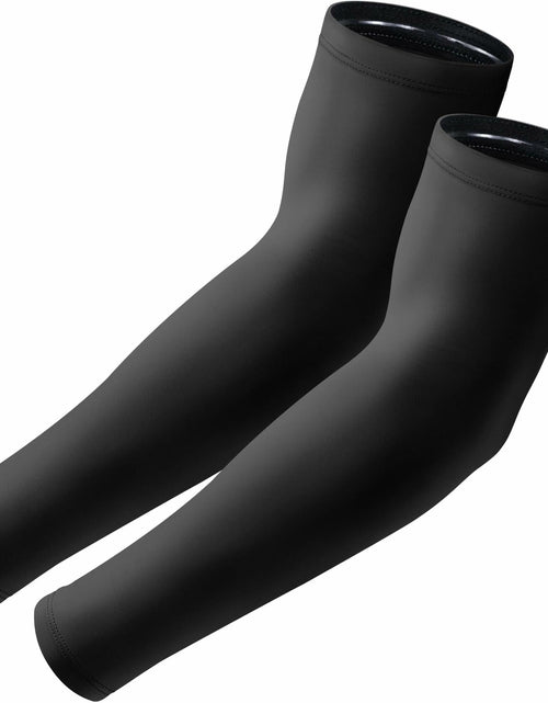 Load image into Gallery viewer, Aprilswan UV Sun Protection Arm Sleeves Non Slip Compression Black 1 Pair
