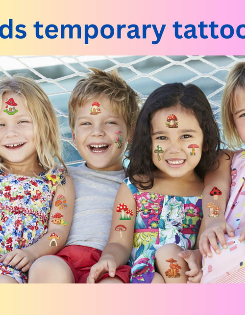 Load image into Gallery viewer, Mushroom Temporary Tattoos 50Pcs Cute Funny Stickers for Kids Boys Girls
