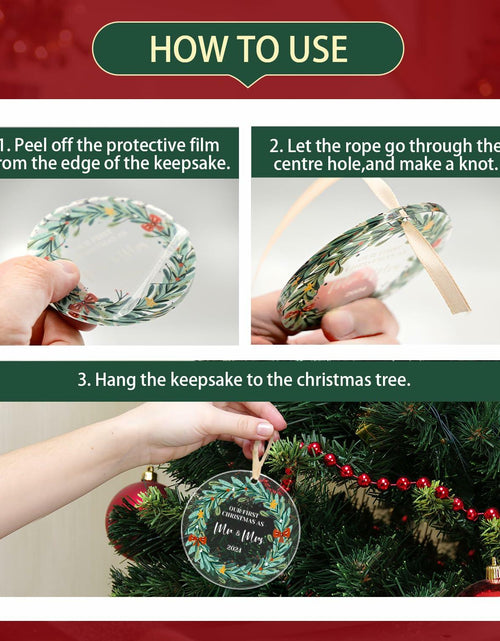 Load image into Gallery viewer, First Christmas Married Ornament 2024 1st Christmas Mr and Mrs Wedding Gift
