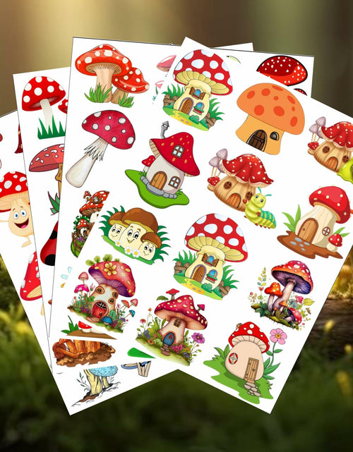 Load image into Gallery viewer, Mushroom Temporary Tattoos 50Pcs Cute Funny Stickers for Kids Boys Girls
