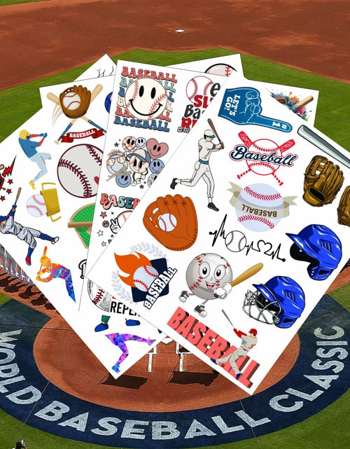 Load image into Gallery viewer, Baseball Temporary Tattoos 72 Pcs 6 Sheets Sport Party Favors Gift Idea
