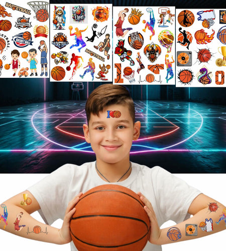 Basketball Temporary Tattoos Party Favors Kids Gift 0.04lb Pack