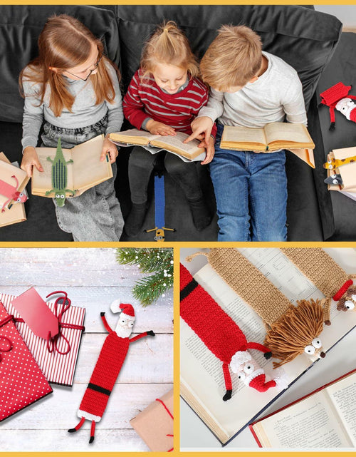 Load image into Gallery viewer, Crochet Santa Bookmark Kawaii 3D Christmas Gift for Kids Women
