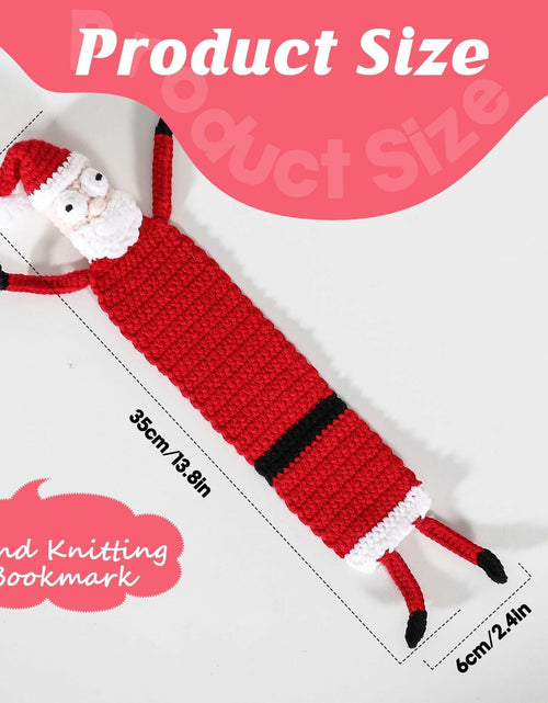 Load image into Gallery viewer, Crochet Santa Bookmark Kawaii 3D Christmas Gift for Kids Women
