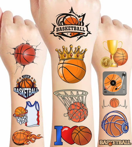 Basketball Temporary Tattoos Party Favors Kids Gift 0.04lb Pack
