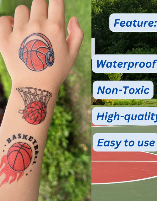 Load image into Gallery viewer, Basketball Temporary Tattoos Party Favors Kids Gift 0.04lb Pack
