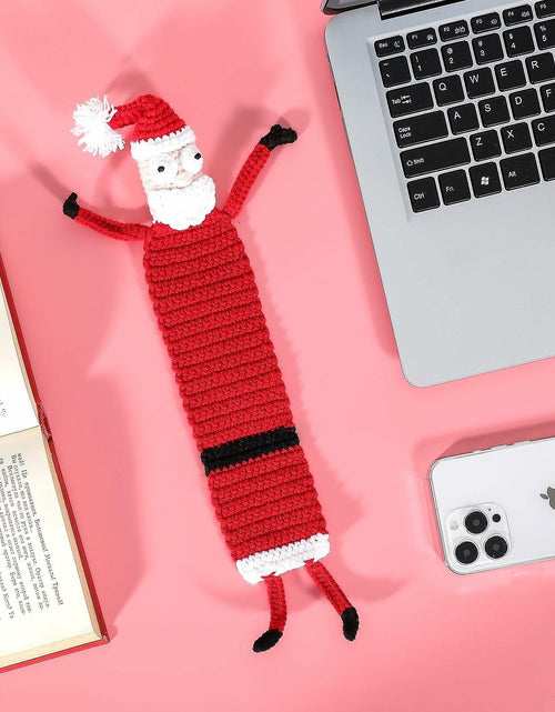 Load image into Gallery viewer, Crochet Santa Bookmark Kawaii 3D Christmas Gift for Kids Women
