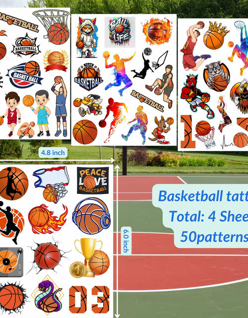 Load image into Gallery viewer, Basketball Temporary Tattoos Party Favors Kids Gift 0.04lb Pack
