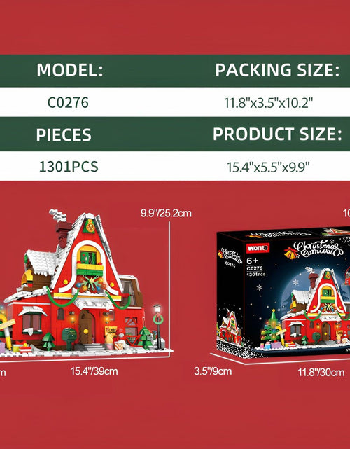 Load image into Gallery viewer, Chodia Gingerbread House Building Block Set Xmas Ornaments 1301 PCS
