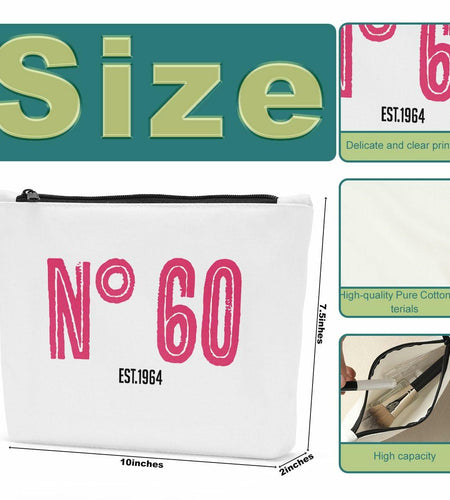Sldpngo 40th Birthday Makeup Bag Cosmetic Pouch for Women