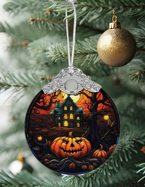 Load image into Gallery viewer, The Haunted House Stained Glass Christmas Ornament Holiday Decoration

