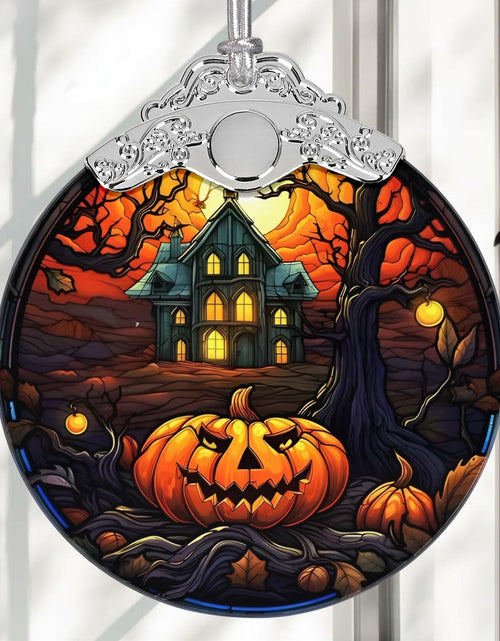 Load image into Gallery viewer, The Haunted House Stained Glass Christmas Ornament Holiday Decoration
