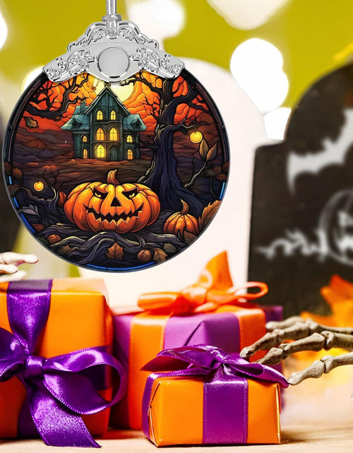 Load image into Gallery viewer, The Haunted House Stained Glass Christmas Ornament Holiday Decoration
