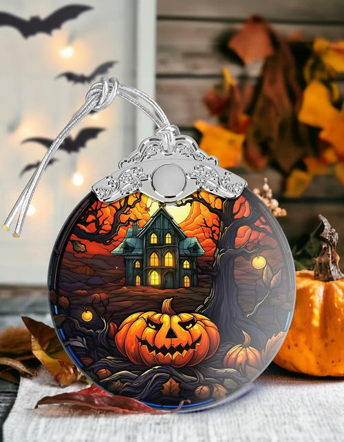 Load image into Gallery viewer, The Haunted House Stained Glass Christmas Ornament Holiday Decoration
