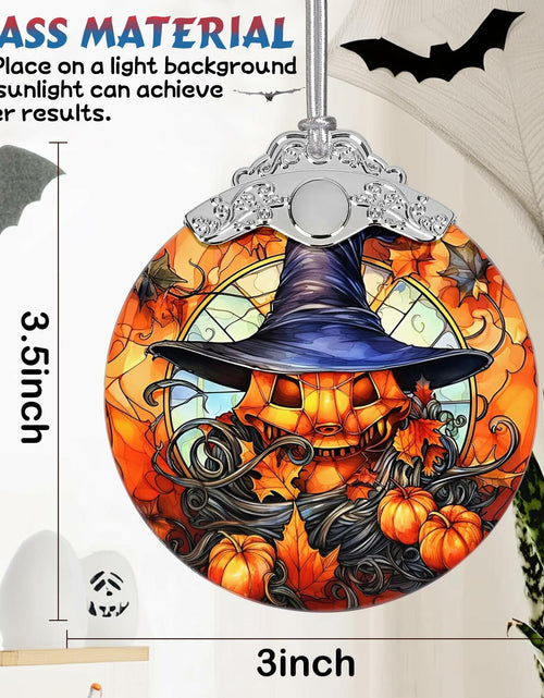 Load image into Gallery viewer, Terrifying Pumpkin Stained Glass Christmas Ornament Holiday Decoration
