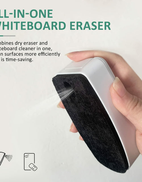 Load image into Gallery viewer, ZHIDIAN Dry Erase Board Eraser with Spray White Microfiber Pads

