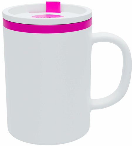 Copco Desk Mug 16 oz Double-Wall Insulated Spill-Resistant Pink BPA-Free