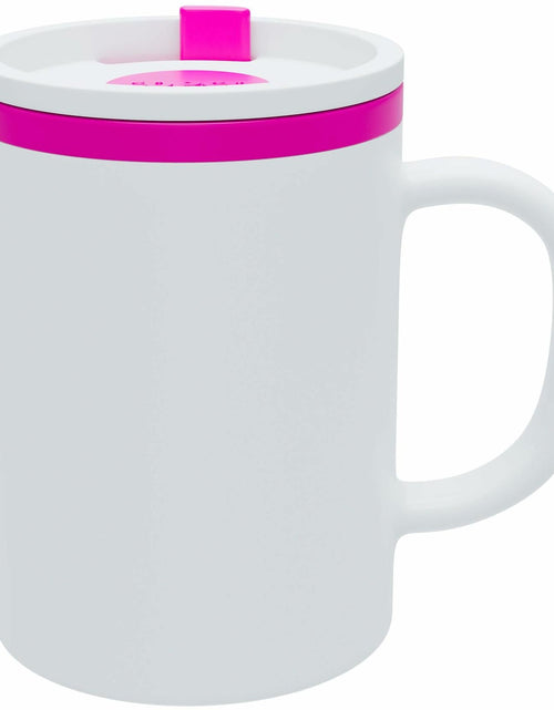 Load image into Gallery viewer, Copco Desk Mug 16 oz Double-Wall Insulated Spill-Resistant Pink BPA-Free
