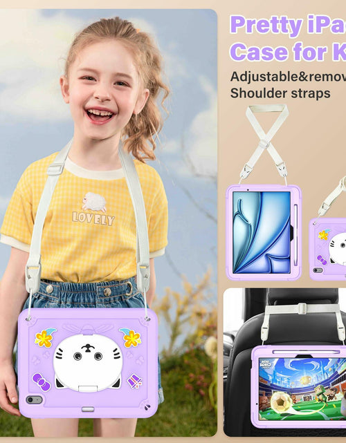 Load image into Gallery viewer, TOMORRY iPad Air 11 Inch Case M3 2025 M2 2024 Purple Tempered Glass
