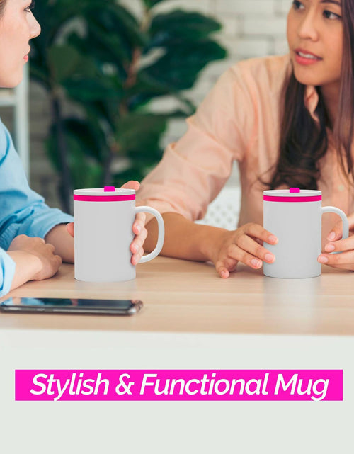 Load image into Gallery viewer, Copco Desk Mug 16 oz Double-Wall Insulated Spill-Resistant Pink BPA-Free
