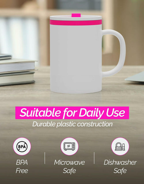 Load image into Gallery viewer, Copco Desk Mug 16 oz Double-Wall Insulated Spill-Resistant Pink BPA-Free
