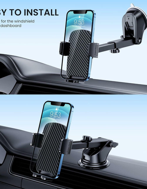Load image into Gallery viewer, GUWEZ Car Phone Holder Super Stable Dashboard Windshield Mount Universal Black
