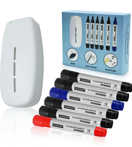 ZHIDIAN Dry Erase Board Eraser with Spray White Microfiber Pads