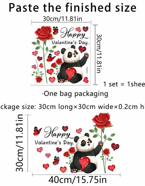 Load image into Gallery viewer, Valentine's Day Heart Window Clings Stickers Decals Pink 1 Sheet
