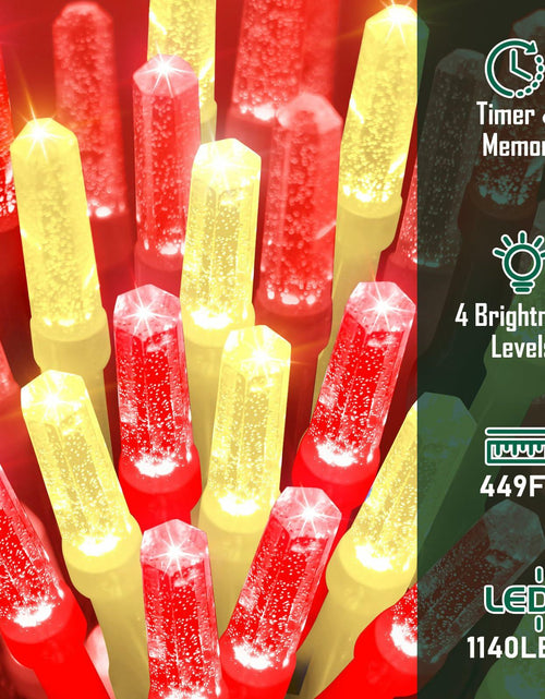 Load image into Gallery viewer, Heceltt 1140 LED 449FT Outdoor String Lights 8 Modes Timer IP44 Red Warm White
