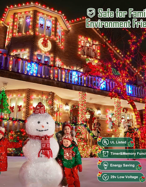 Load image into Gallery viewer, Heceltt 1140 LED 449FT Outdoor String Lights 8 Modes Timer IP44 Red Warm White
