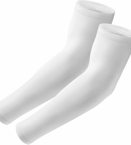Aprilswan UV Sun Protection Arm Sleeves Compression Non Slip White 1 Pair