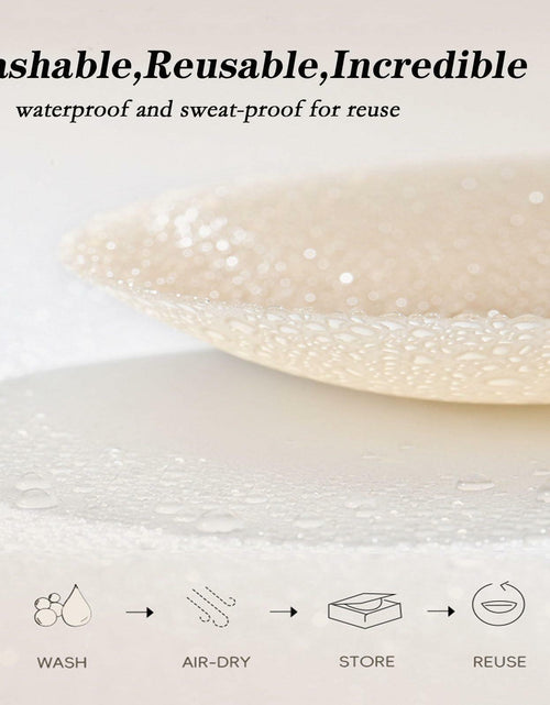 Load image into Gallery viewer, Okeyloge Silicone Nipple Covers Invisible Reusable Medium Caramel 2 Count Size M
